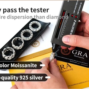 Xingyuegems - Anillos de Diamantes de Moissanita de Plata de Ley 925, Diseño Personalizado al por Mayor, Estilo Hip-hop, Joyería Clásica para Hombre - Product Image 6