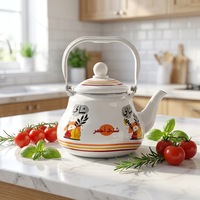 Bouilloire à thé émaillée de style arabe, pot émaillé en forme de poire anti-fuite, bouilloire à thé