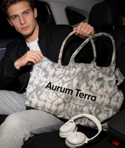 Bolsa de Compras Extra Grande de Algodón Orgánico, Bolsa de Yoga con Estampado Tie Dye, Bolsa de Supermercado Ligera de Lona para Mujer - Product Image 3