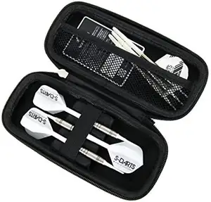 6 Dart Case for Soft and Steel Tip Darts,Built-In Storage Tubes and Pockets for Flights, Tips, Shafts, and Personal Items