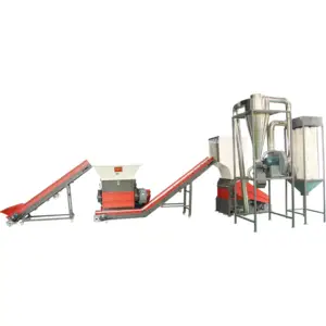 Crushing Machines Single Shaft Shredder And Plastic Crusher Plastic PET Bottle Recycling Line