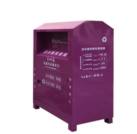 Prix de liquidation en acier inoxydable métal vêtements Collection poubelle fer classé couvercle de poubelle de donation pour la maison jardin fil EDM