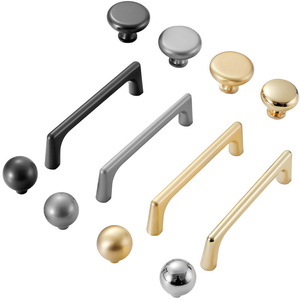 Style américain noir et or armoire armoire de cuisine porte armoire tiroir poignée moderne minimaliste monotrou style nordique - Product Image 1