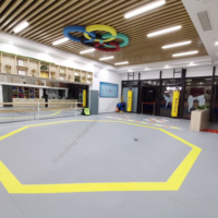Tapis modulaire Hydefoam à dérouler avec connexion Velcro pour MMA, BJJ, grappling et entraînement multi-sites