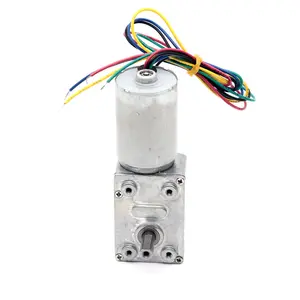 24v BLDC Geared Motor With PWM Speed Govering And Brake From 2rpm To 160rpm Worm Gear For Servo Motor