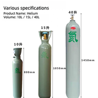 Cilindro de Helio Industrial de Alta Pureza de 20L, Sin Costuras, de Alta Calidad, para Maquinaria Industrial de Precisión