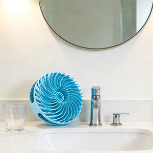 Brosse de bain ronde en silicone, double face, à poils doux, pour adultes et enfants - Product Image 3