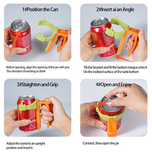 Nouveaux couvercles et supports jetables en <span class=keywords><strong>plastique</strong></span> pour canettes de soda, avec couvercle anti-débordement et support pour <span class=keywords><strong>paille</strong></span>, pour fêtes - Product Image 4