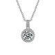 Custom Fashion Charm Moissanite Stone 925 Sterling Silver Jewelry Pendant Necklace Wedding Jewelry For Women