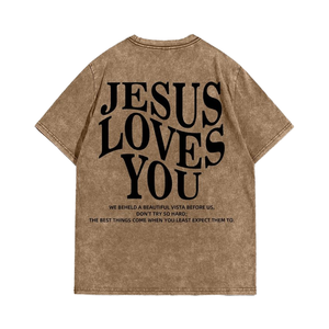 Camisetas de Hombre de Manga Corta con Cuello Redondo y Estampado de Letras, 100% Algodón, Transpirables, Antiarrugas, Estilo Urbano, Corte Regular - Product Image 1