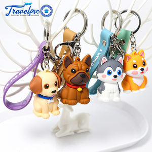 Новые милые 3D-брелоки из ПВХ и резины в виде аниме-собак, подвески для сумок, мультяшные брелоки на запястье - Product Image 4