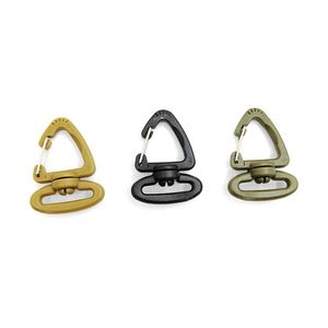 Mousqueton triangulaire tactique rotatif à 360 degrés, multifonctionnel en forme de D, pour accrochage rapide, porte-clés d'alpinisme, couleur assortie - Product Image 2