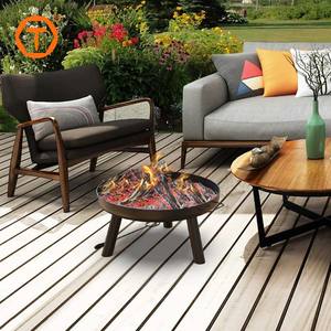Camping Cour BBQ Extérieur Brûleur à bûches Brasier Extérieur Patio Heater Fire Pits Bowl Round Firepit for Bonfire Picnic - Product Image 2