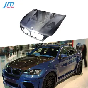 Karbon Fiber ön motor Hood Vent Bonnet kapak BMW için X5 E70 X6 E71 2007-2013 vücut kitleri araba şekillendirici