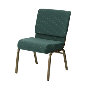 Chaise de théâtre empilable à pieds métalliques, rembourrée en tissu, pour église, à prix abordable - Product Image 1