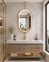 Miroir intelligent pour salle de bain, indice de protection IP44, miroir de maquillage LED moderne anti-buée, éclairage réglable 3000K-6000K pour hôtel, salon