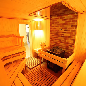 Настраиваемая инфракрасная сауна полного спектра из канадского хемлока премиум-класса с панорамным остеклением и аудиосистемой OEM - Product Image 3