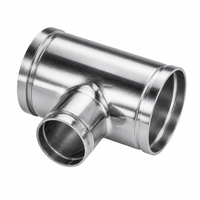 Raccord en T réducteur rainuré en acier inoxydable, T égalisable, 304 316L DN65 DN80 DN100 pour système d'incendie