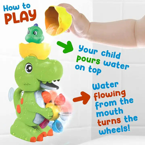 Unisex พลาสติกไดโนเสาร์สปริงเกลอร์ล้อชุดของเล่นลอยเด็กอาบน้ําเกมและ<span class=keywords><strong>เป็ด</strong></span>ของเล่นเด็กชุดเล่นอาบน้ํา - Product Image 5