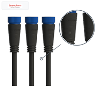 Connecteurs électriques ronds femelles IP67 2 broches 10A 300V AC pour éclairage paysager - Offre Spéciale