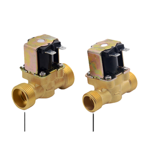 Vanne solénoïde magnétique électrique normalement fermée en laiton 3/4 1/2 DC 24V AC 220V DC12V pour le contrôle de l'eau - Product Image 1