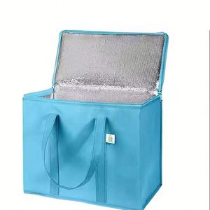 Bolsa Térmica Personalizada OEM para Entrega de Alimentos, Reutilizable, con Aislamiento, Logotipo Personalizado, de Tela No Tejida y Papel de Aluminio, para Picnic - Product Image 1