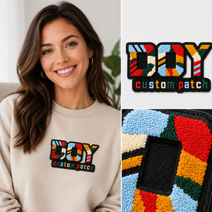 Toppe Ricamate con Lettere in Ciniglia Personalizzate all'Ingrosso con Logo di Grandi Marche e Ricamo Piatto - Product Image 2