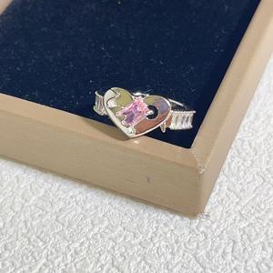 แหวนเซอร์คอนรูปหัวใจสำหรับผู้หญิงแหวนชุบทองแท้หรูหราน้ำหนักเบาเครื่องประดับมือแบบคลาสสิกสำหรับผู้หญิง - Product Image 5