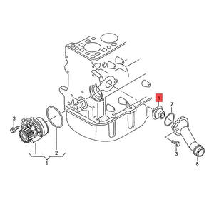 Termostato de refrigerante de motor 050121113C de 87 grados para VW Passat B5 B6 Golf MK6 A3 A4 A6 TT <span class=keywords><strong>Seat</strong></span> Leon Toledo 050121113H 050121113 - Product Image 6