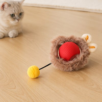 Balle interactive intelligente pour chat, à roulement automatique, 3 vitesses réglables, rechargeable par USB, jouet électrique pour animaux de compagnie avec capteur de réveil en option