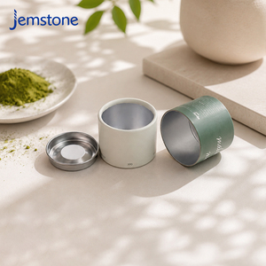 Envases Cilíndricos de Cartón Redondos para Alimentos, Hechos con Materiales Reciclables, Personalizados, de Alta Gama, para Proteínas, Matcha en Polvo, Té, de Grado Alimenticio - Product Image 3