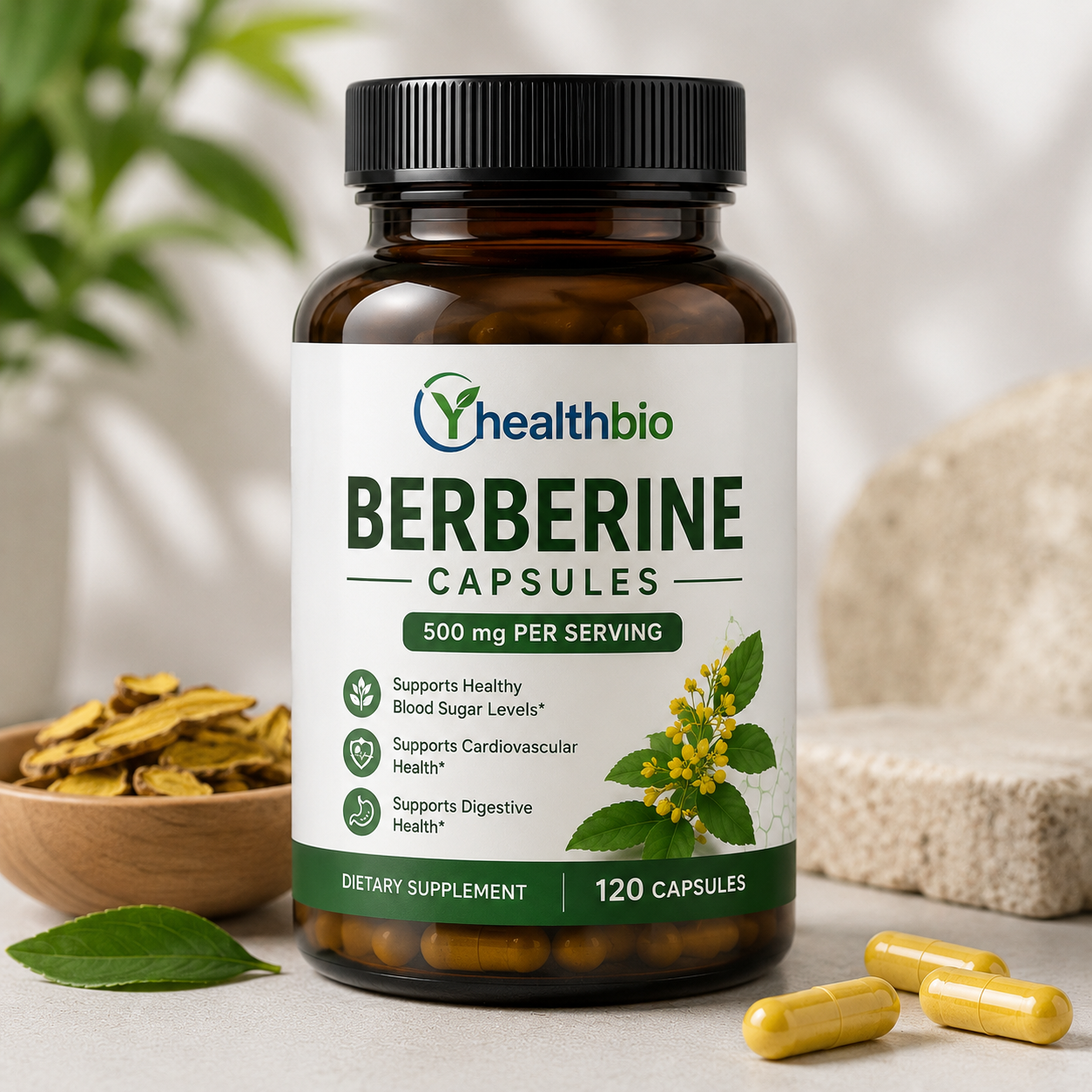 Private Label Berberine Capsules 500mg | Berberis Aristata Extract Supplement | OEM ODM Dietary Supplement Manufacturer
