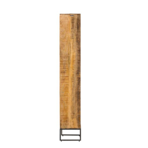 <b>Rustic</b> Solid Wood Tall <b>Cabinet</b> With 2 Doors And Metal Legs Living Room Storage Furniture in bulk price - Product Image 3