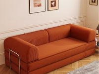 Sofá de Tela Retro para Apartamento Pequeño, Sofá Cama Plegable para Sala de Estar, Ideal para Personas que Buscan Comodidad