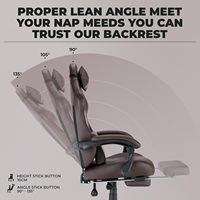 Envío Gratis Silla Gaming de Oficina Nueva de Cuero Barata para Chile y Brasil con Brazos Reclinables Giratorios y Masaje Lumbar