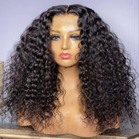 Perruques Water Wave en Cheveux Humains Vierges Péruviens, Lace Front Transparente 13x6, Sans Colle, Pré-épilées avec Baby Hair, pour Femmes Noires, Taille de Bonnet Moyenne