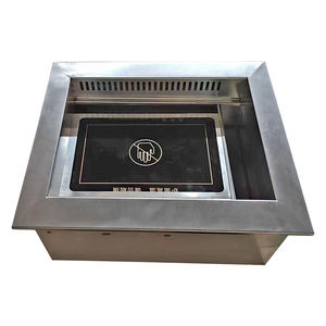 Parrilla Giratoria <span class=keywords><strong>El</strong></span>éctrica Automática Comercial PINNIU para Barbacoa Coreana, Combo de Olla Caliente y Parrilla, Equipo de <span class=keywords><strong>Restaurante</strong></span> sin Humo - Product Image 2