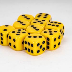 Dés de couleur unie de haute qualité D6 16mm dés polyédriques acryliques ronds en vrac en gros - Product Image 5