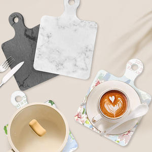 Alfombrilla de tierra de diatomeas con diseño floral rectangular, aislante del calor, para protección en la cocina, superficie antideslizante. - Product Image 1