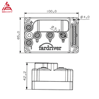 Contrôleur Fardriver ND72260 MiNi12 72V 260A pour moto électrique, contrôleur programmable à onde sinusoïdale pour moteur 1500W