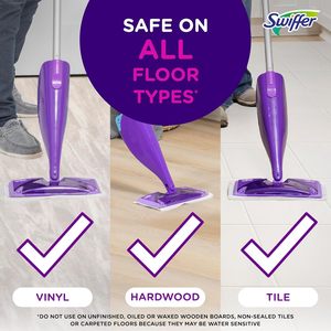 Kit de démarrage pour nettoyeur de sols en bois dur <span class=keywords><strong>WetJet</strong></span> à pulvérisation automatique, comprenant 1 serpillière électrique, 10 tampons, solution nettoyante et piles - Product Image 4