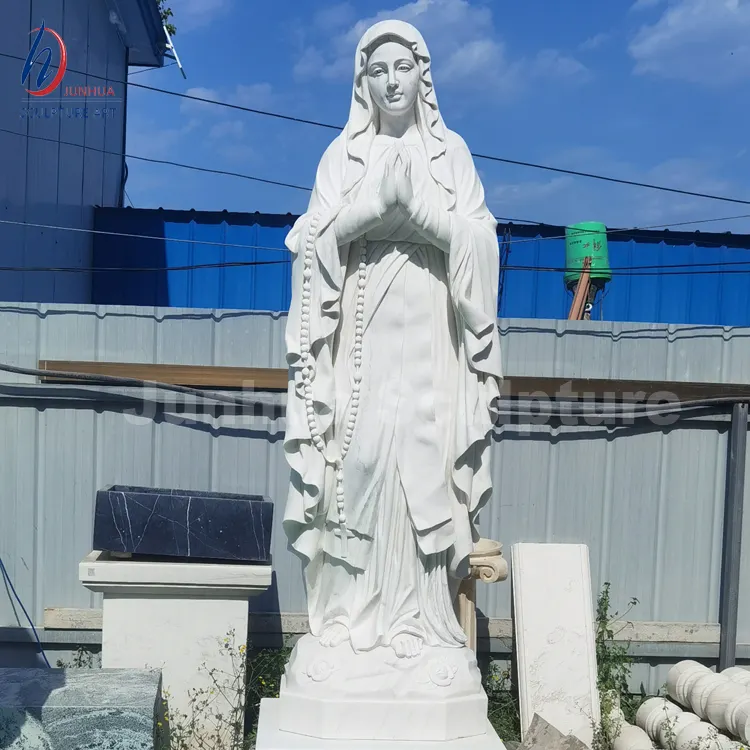 Estatua religiosa de mármol blanco, Estatua de la Virgen María