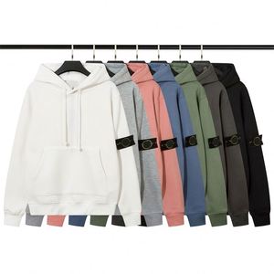 Sweat à capuche en polaire avec badge en pierre Stone Island, style automne-hiver américain, pour les amoureux de la mode - Product Image 1