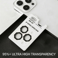 Protecteur d'objectif d'appareil photo en verre trempé élégant, dureté 9H, pour une clarté optique de 99,9 %, ultra-fin, anti-poussière 360°, résistant à l'humidité