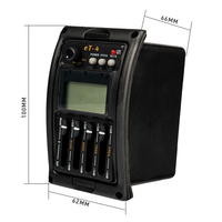 NAOMI ET-4 Tuner Digital Equalizer, Preamp Gitar Elektrik Akustik dengan Tuner LCD
