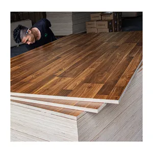 Linyi — contreplaqué bois de mélamine blanche, bois de synthétique brillant, 1220x2440mm, fournitures d'usine