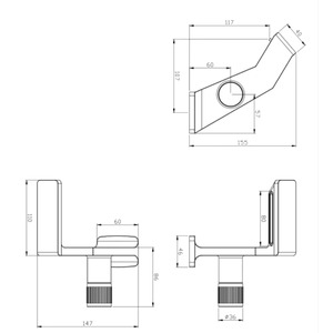 ก๊อกน้ำอ่างล้างหน้าแบบรูเดียวในห้องน้ำก๊อกน้ำแบบปรับได้พร้อมที่จับล้อกันลื่น - Product Image 5