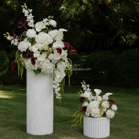 Kunstzijde Groene Witte Phalaenopsis Hortensia Cascade 70 Bloemenbal voor Bruiloft Tafeldecoratie Leverancier Evenement