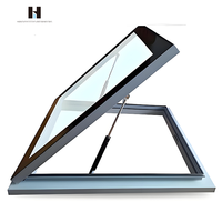 Skylight moderne Fenêtres coulissantes électriques Cadre en alliage d'aluminium Automatique Fixe Pliant Coulissant Styles ouverts Persienne Verticale
