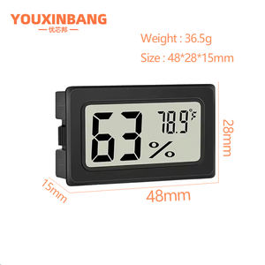 FY-12 Mini Conveniente Digital LCD Termômetro Sensor Higrômetro Medidor Geladeira Aquário Monitoramento Display Detector de Umidade - Product Image 2